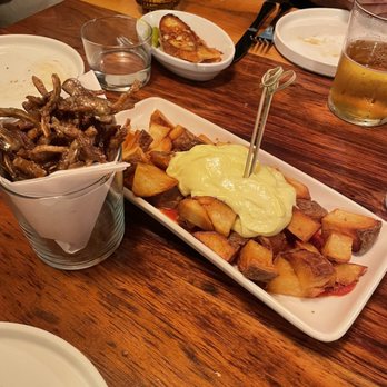 Bravas Bar de Tapas - Crispy Pig Ears, Anchovy Vinaigrette and Patatas Bravas - Spanish Near Me - Healdsburg, California