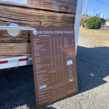 Mi Casita - a sign for a coffee trailer - Coffee & Tea Near Me Mi Casita - a sign for a coffee trailer - Coffee & Tea Near Me