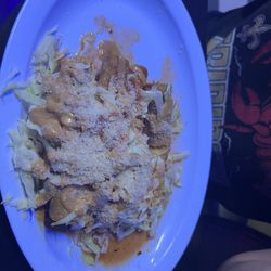 Honduran Tacos (they are fried and topped with slaw and a weird mayo/ketchup like sauce. Would not get again.