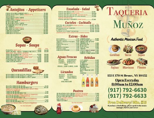 Menu photo 2 Taqueria Munoz Bronx, NY