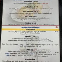St Dave's Diner - Menu