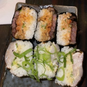 Noreetuh - Galbi Musubi Yellowtail Musubi - New American Near Me - New York, New York Noreetuh - Galbi Musubi Yellowtail Musubi - New American Near Me - New York, New York