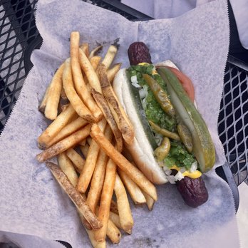 Flub A Dub Chub's - The Mr Big - chicago style with Fries - Hot Dogs Near Me - Chicago, Illinois Flub A Dub Chub's - The Mr Big - chicago style with Fries - Hot Dogs Near Me - Chicago, Illinois