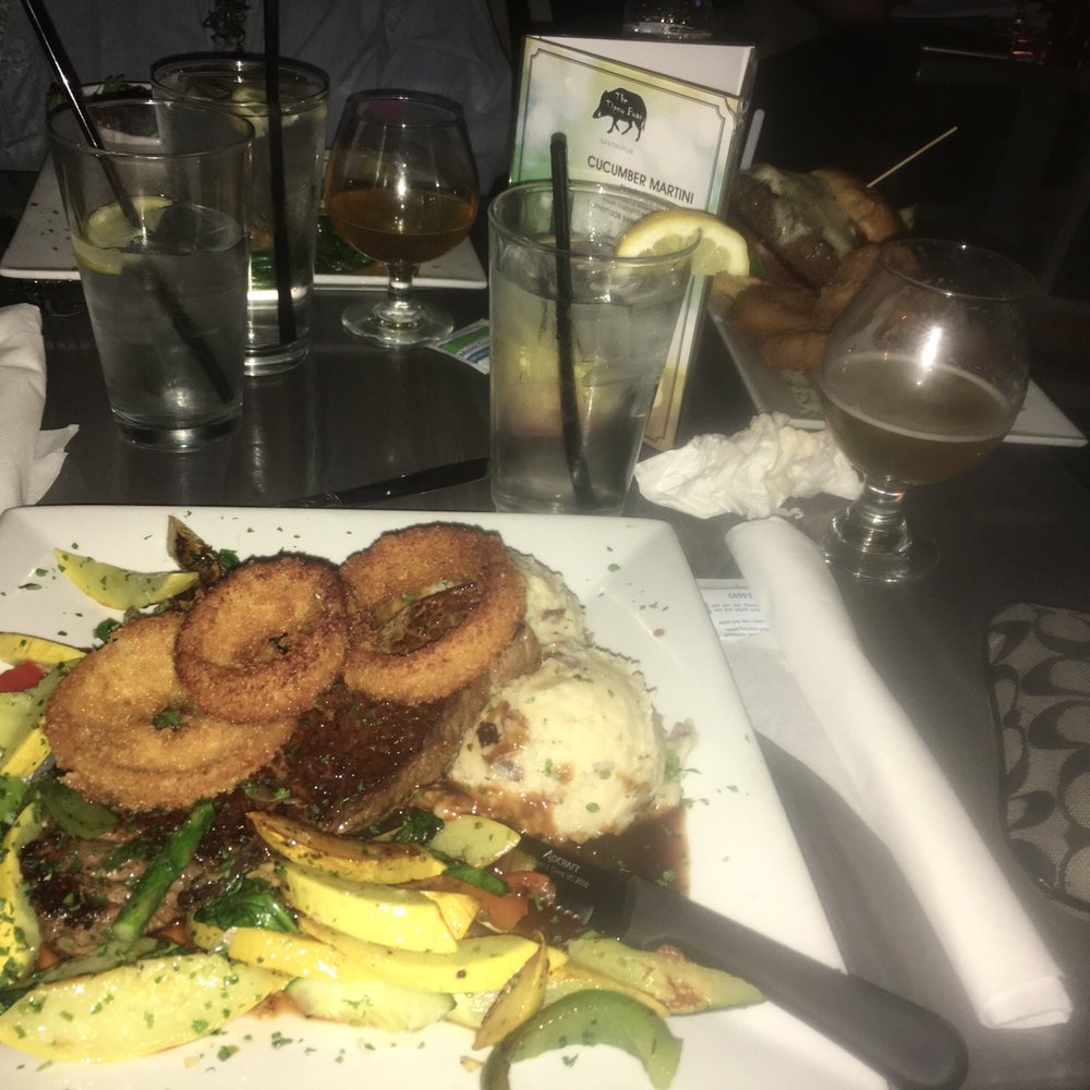 The Tipsy Boar - Steak heaven, beer, and a plate with a burger and fries. - New American Near Me - Hollywood, Florida The Tipsy Boar - Steak heaven, beer, and a plate with a burger and fries. - New American Near Me - Hollywood, Florida