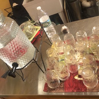 D Squared Java - Fresh cold water in a dispenser, with a plethora of small mason jars for your use - Specialty Food Near Me - Exeter, New Hampshire