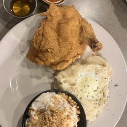 Chicken, potatoes, and peanut slaw
