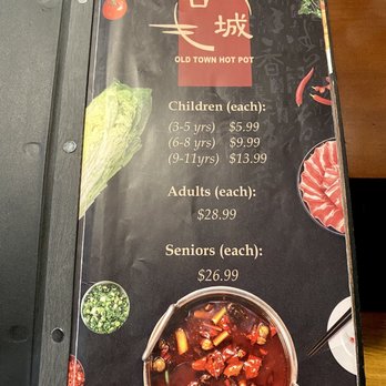 Old Town Hot Pot - Menu - Pricing - Hot Pot Near Me - Aurora, Colorado