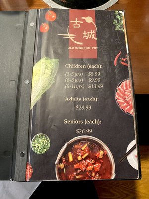 Menu photo 8 Old Town Hot Pot Aurora, CO