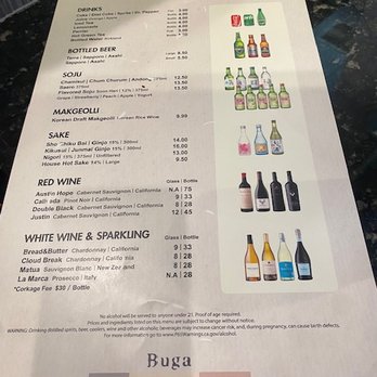 Buga Korean BBQ - Drinks - Barbeque Near Me - San Diego, California