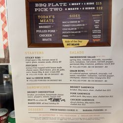 South End Smokehouse - Menu