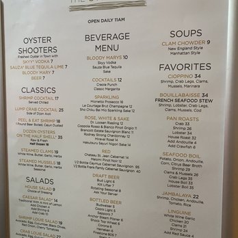 The Oyster Bar - The oyster bar menu - Bars Near Me - Stateline, Nevada The Oyster Bar - The oyster bar menu - Bars Near Me - Stateline, Nevada