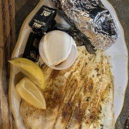 Rainbow trout with baked potato Rainbow trout with baked potato