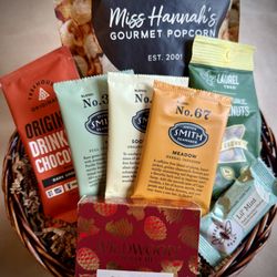 Give Portland Gifts - A warm willow basket with a touch of Portland.