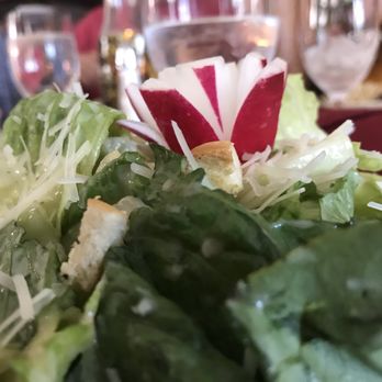 Black Forest Steak & Schnitzel House - This is a lovely radish rose on top of the Black Forest salad (a Cesar Salad recipe passed down through the family). - German Near Me - Invermere, British Columbia