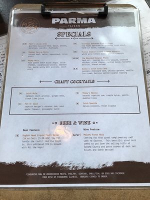 Menu photo 7 Parma Tavern Buford, GA