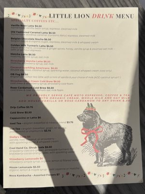 Menu photo 1 Little Lion Cafe San Diego, CA