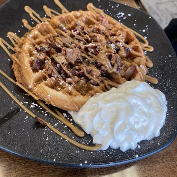 Oli's Kitchen - Bacon Waffle with Peanut Butter Maple Glaze - Breakfast & Brunch Near Me - Honolulu, Hawaii