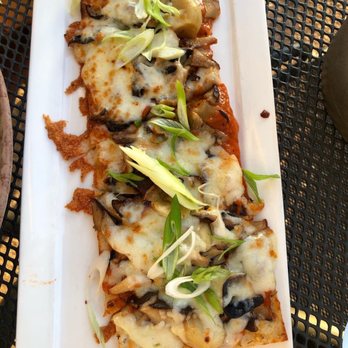 Fork & Fire - Mushroom flatbread - New American Near Me - Farmington, Connecticut Fork & Fire - Mushroom flatbread - New American Near Me - Farmington, Connecticut