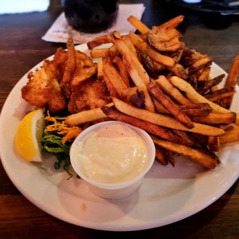 F Street Station - Beer Battered Halibut, w/ fries. Delicious - American Near Me - Anchorage, Alaska F Street Station - Beer Battered Halibut, w/ fries. Delicious - American Near Me - Anchorage, Alaska