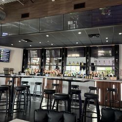 Beautiful casual bar and seating area