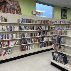 Goodwill Store - The books, audiobooks and children's books are extensive and the variety is outstanding. The prices are amazing.