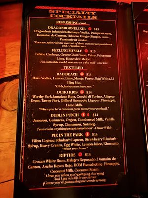 Menu photo 7 Rendezvous Flagstaff, AZ