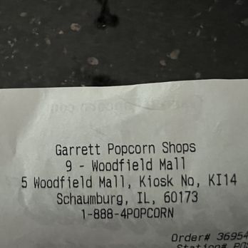 Garrett Popcorn Shops - Mall location and shop info - Popcorn Shops Near Me - Schaumburg, Illinois