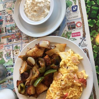 Don's Country Kitchen - Seafood omelette with egg substitute, home fries and cottage cheese - Breakfast & Brunch Near Me - Carlsbad, California Don's Country Kitchen - Seafood omelette with egg substitute, home fries and cottage cheese - Breakfast & Brunch Near Me - Carlsbad, California