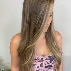 The Avenue Beauty Bar - Balayage hair from the front.