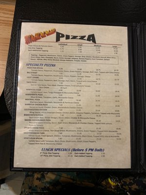 Menu photo 4 Bill's Pizza Pub Greensboro, NC
