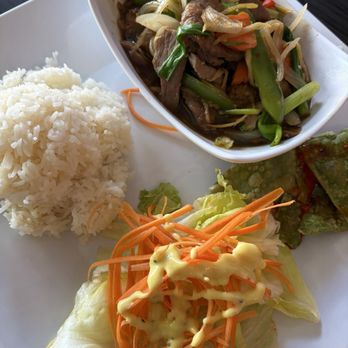 Thai Halal Bistro - Pad Ginger* - Thai Near Me - Missouri City, Texas Thai Halal Bistro - Pad Ginger* - Thai Near Me - Missouri City, Texas
