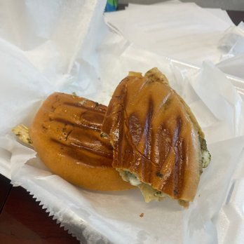 La Central Bakery And Cafe - Chicken pesto panini. Came with free chips - Bakeries Near Me - Worcester, Massachusetts