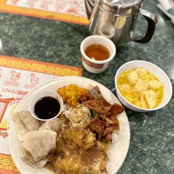 Evergreen Chinese Buffet - Egg Foo Young on the buffet!