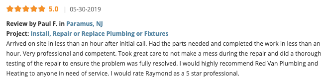 Slide of Red Van Plumbing & Heating