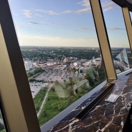 View before sunset; Skylon Tower, Niagara Falls, Ont. View before sunset; Skylon Tower, Niagara Falls, Ont.