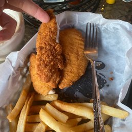 Chicken strip dinner. Very small tenders.