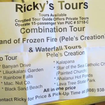 Ricky's Tours - Hilo Tour Itinerary - Tours Near Me Ricky's Tours - Hilo Tour Itinerary - Tours Near Me