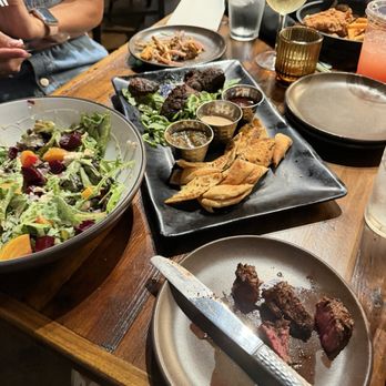 Whiskey 'N Rye Smokehouse - Salt roasted beet salad, dirty brisket fries, and filet mignon tips - Barbeque Near Me - Solvang, California Whiskey 'N Rye Smokehouse - Salt roasted beet salad, dirty brisket fries, and filet mignon tips - Barbeque Near Me - Solvang, California