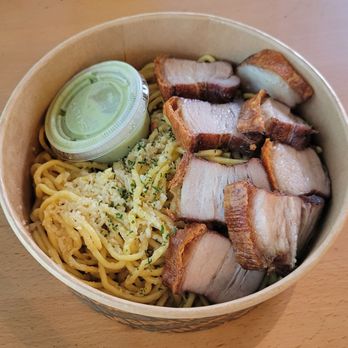 Saiga Vietnamese Eatery - Garlic Noodles with Pork Belly - Vietnamese Near Me - Orange, California