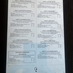 Crú Food & Wine Bar - Wine list. Flights or glasses .