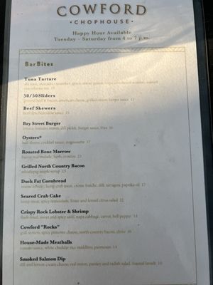 Menu photo 3 Cowford Chophouse Jacksonville, FL