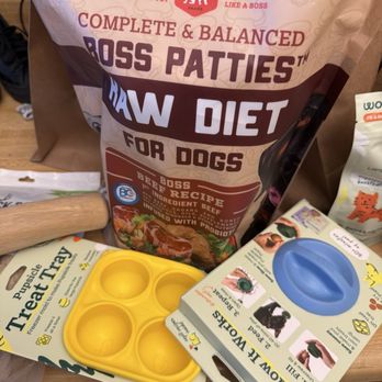 Pawstock - Woof pupsicle, treat tray, boss dog brand frozen raw dog food, canophera dog chew stick - Pet Stores Near Me - Woodstock, Illinois
