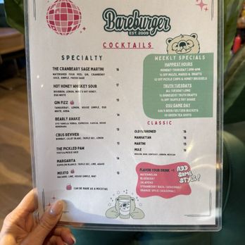 Bareburger - Cocktail menu - Burgers Near Me - Columbus, Ohio