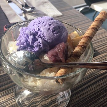 Dagupan Grill - There's also plenty of red bean, leche flan, and other fruits within the halo-halo. - Filipino Near Me - Kennewick, Washington Dagupan Grill - There's also plenty of red bean, leche flan, and other fruits within the halo-halo. - Filipino Near Me - Kennewick, Washington