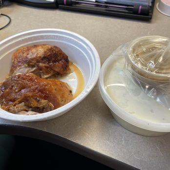 Calif Chicken Cafe - 2 Pieces Thigh, Creamy Mashed Potatoes and Gravy. - Cafes Near Me - El Segundo, California