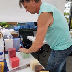 Seaside Farmers Market - Hand crafted artisan soaps from Sunset Beach Products.