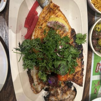 MAZRA - GRILLED BRANZINO PLATE (4 stars) - Mediterranean Near Me - Redwood City, California MAZRA - GRILLED BRANZINO PLATE (4 stars) - Mediterranean Near Me - Redwood City, California