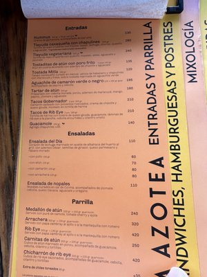 Menu photo 5 La Azotea Ciudad de México, DIF