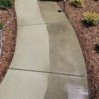 Primetime Cleaning Services - Sidewalk pressure washing! Look at the difference! - Gutter Services Near Me