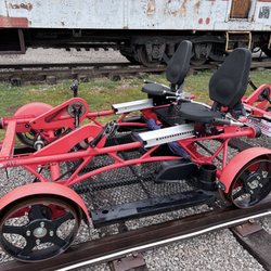 Rail Explorers: Bluegrass Division - 2 person cart, they also had 4 person. Dogs allowed too